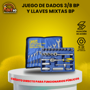 Juego de dados y llaves mixtas DItec MT 00376 copia cf