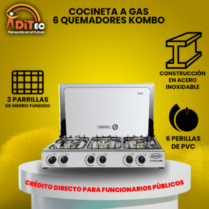 Cocineta Kombo de 6 quemadores Ditec MT 00300 cf copia