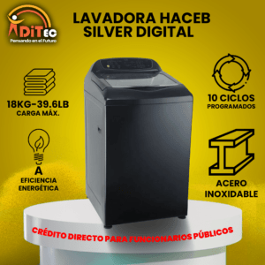 Lavadora haceb 18kg Silver Ditec MT 00405 copia